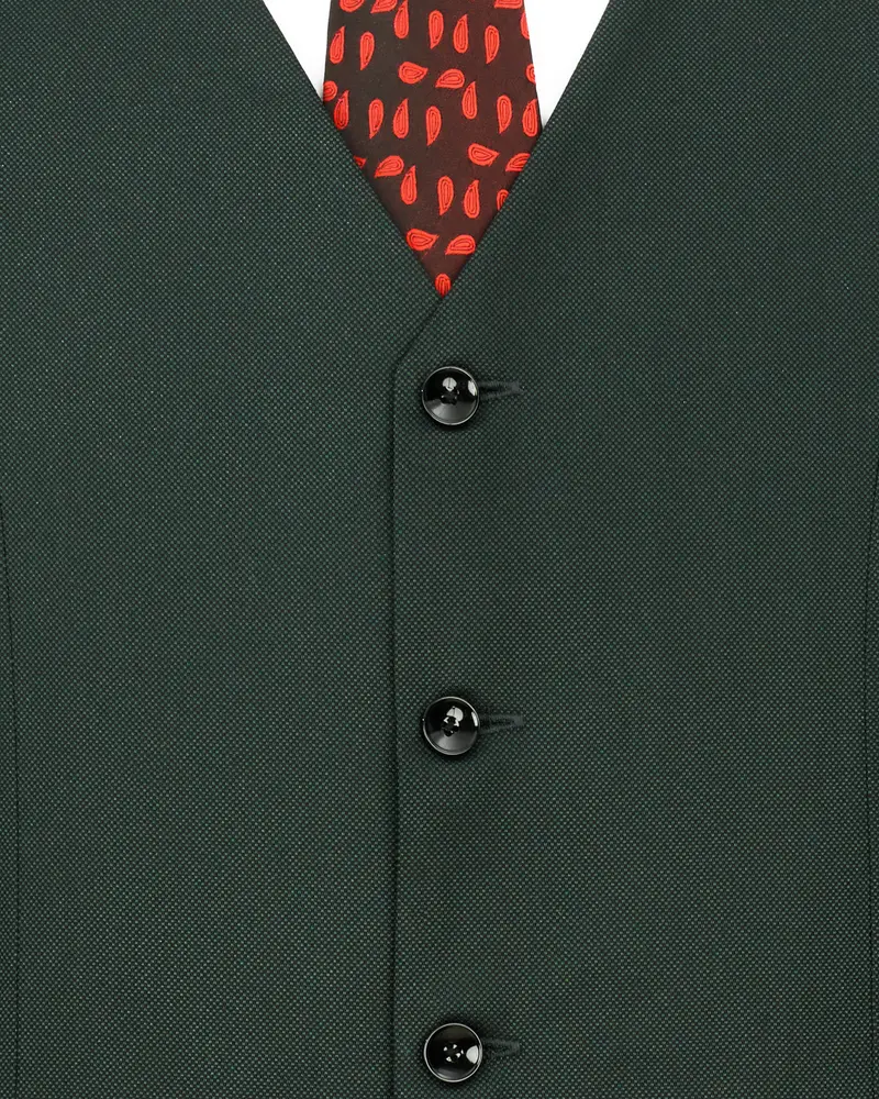 Heavy Metal Dark Green Waistcoat 5