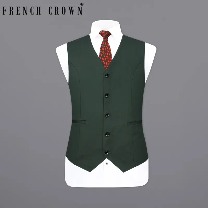 Heavy Metal Dark Green Waistcoat 7
