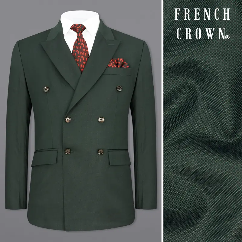 Heavy Metal Green Double Breasted Blazer 1