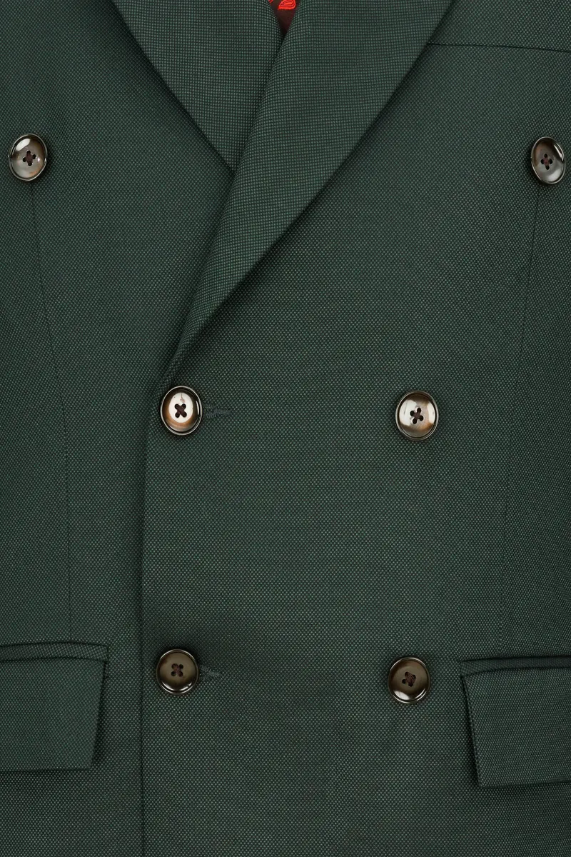 Heavy Metal Green Double Breasted Blazer 4