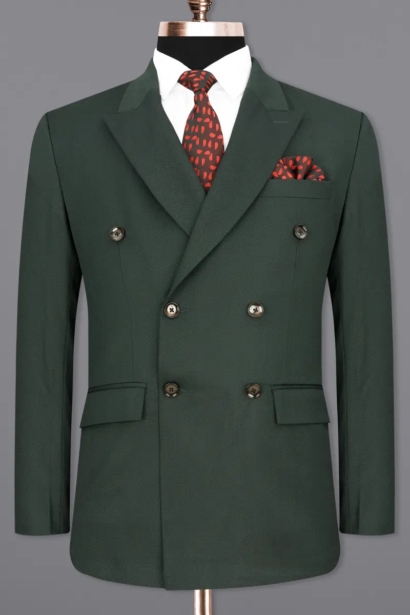 Heavy Metal Green Double Breasted Blazer 8