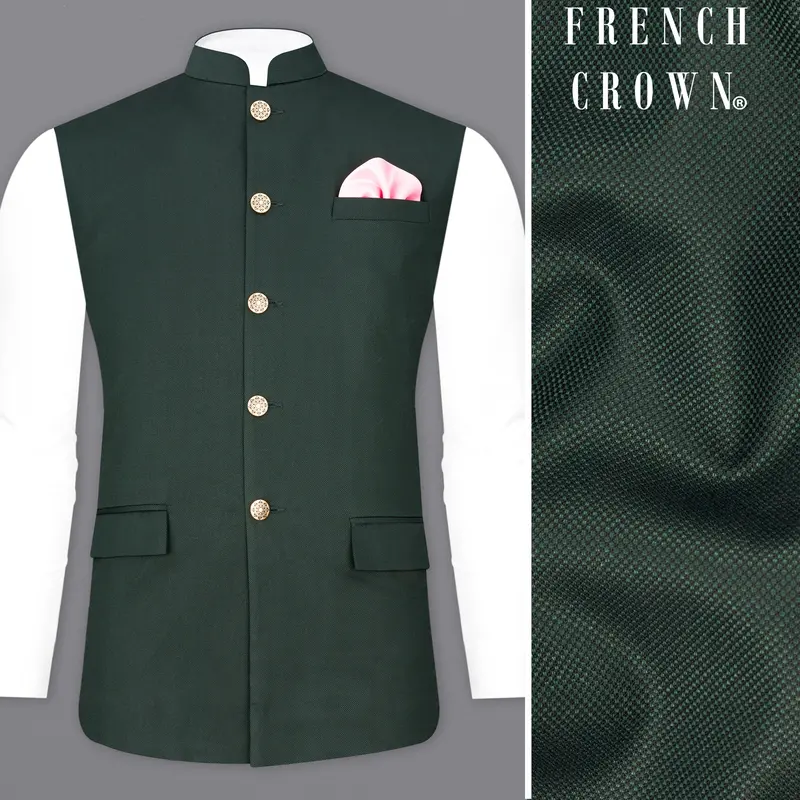 Heavy Metal Green Nehru Jacket 1