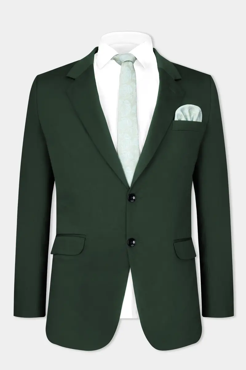 Heavy Metal Green Premium Cotton Stretchable Traveler Blazer 2