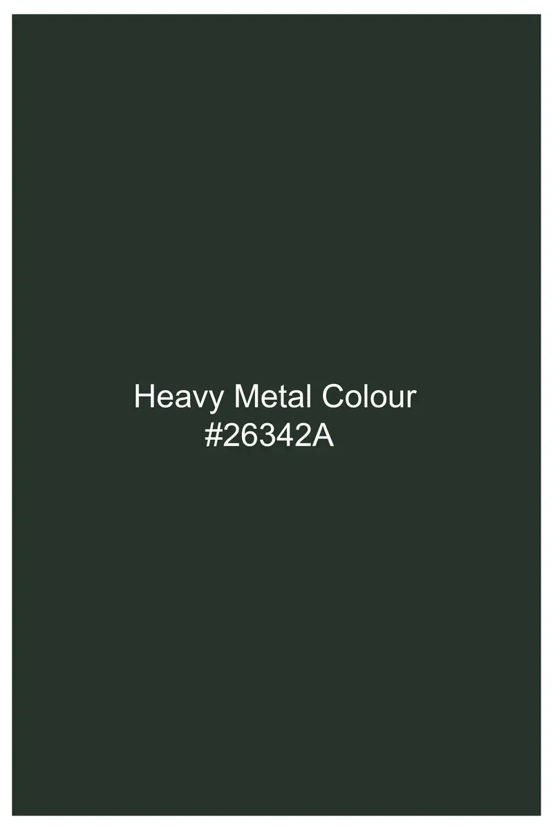 Heavy Metal Green Premium Cotton Stretchable Traveler Nehru Jacket 6