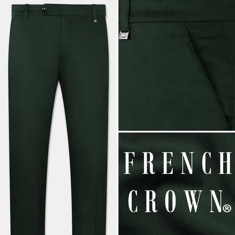 Heavy Metal Green Premium Cotton Stretchable Traveler Pant 1