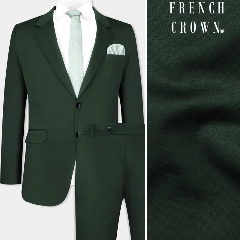 Heavy Metal Green Premium Cotton Stretchable Traveler Suit 1