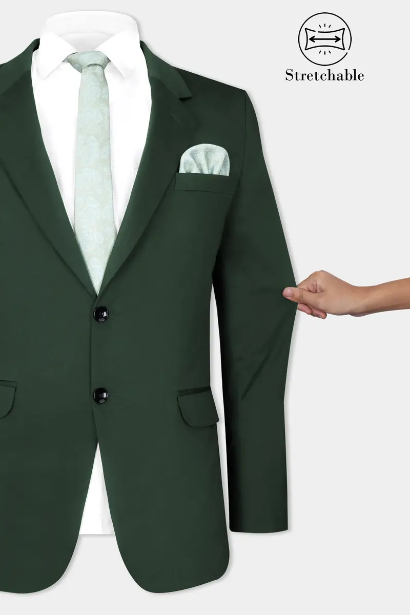 Heavy Metal Green Premium Cotton Stretchable Traveler Suit 13
