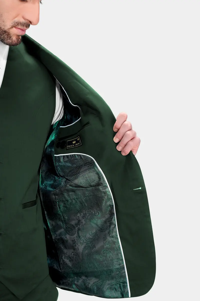 Heavy Metal Green Premium Cotton Stretchable Traveler Suit 4