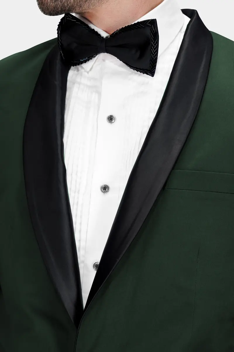 Heavy Metal Green Premium Cotton Tuxedo Stretchable Traveler Blazer 6