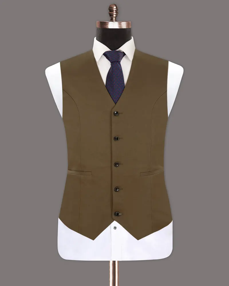 Hemlock Brown Premium Cotton Waistcoat 2