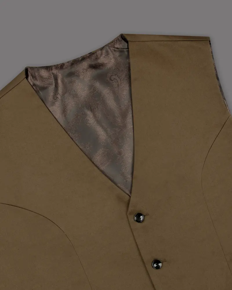 Hemlock Brown Premium Cotton Waistcoat 4