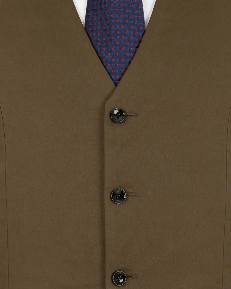 Hemlock Brown Premium Cotton Waistcoat 5
