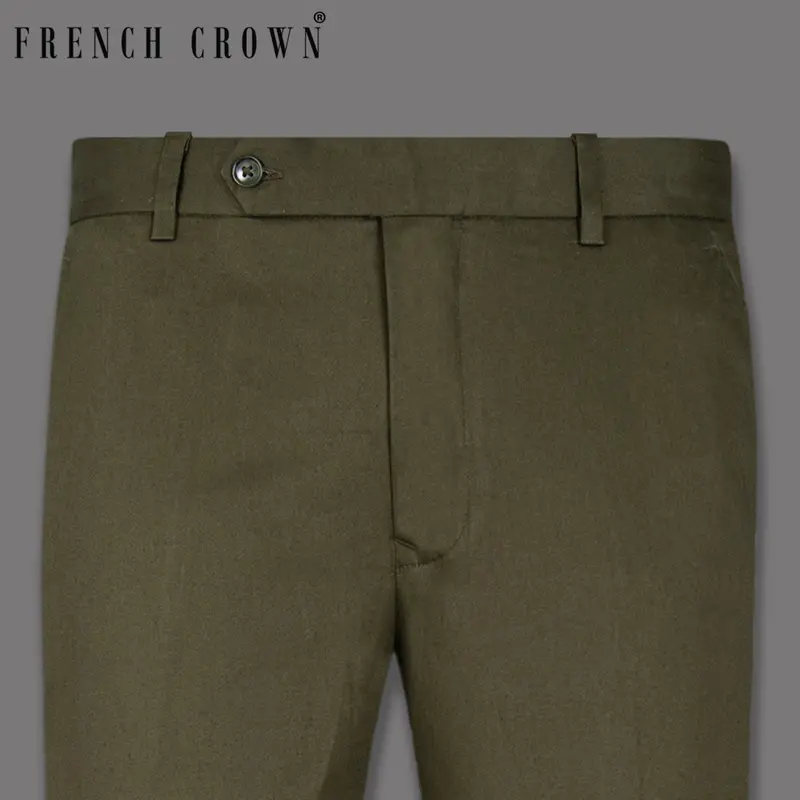 Hemlock Brown Stretchable Premium Cotton Traveler Pant 1