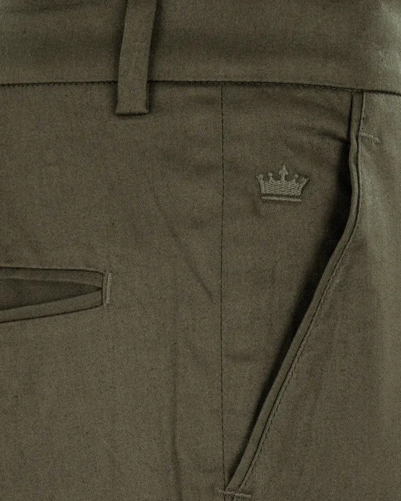 Hemlock Brown Stretchable Premium Cotton Traveler Pant 5