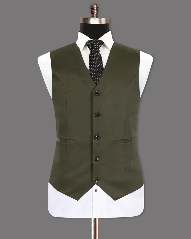 Hemlock Brown Stretchable Premium Cotton Traveler Waistcoat 2