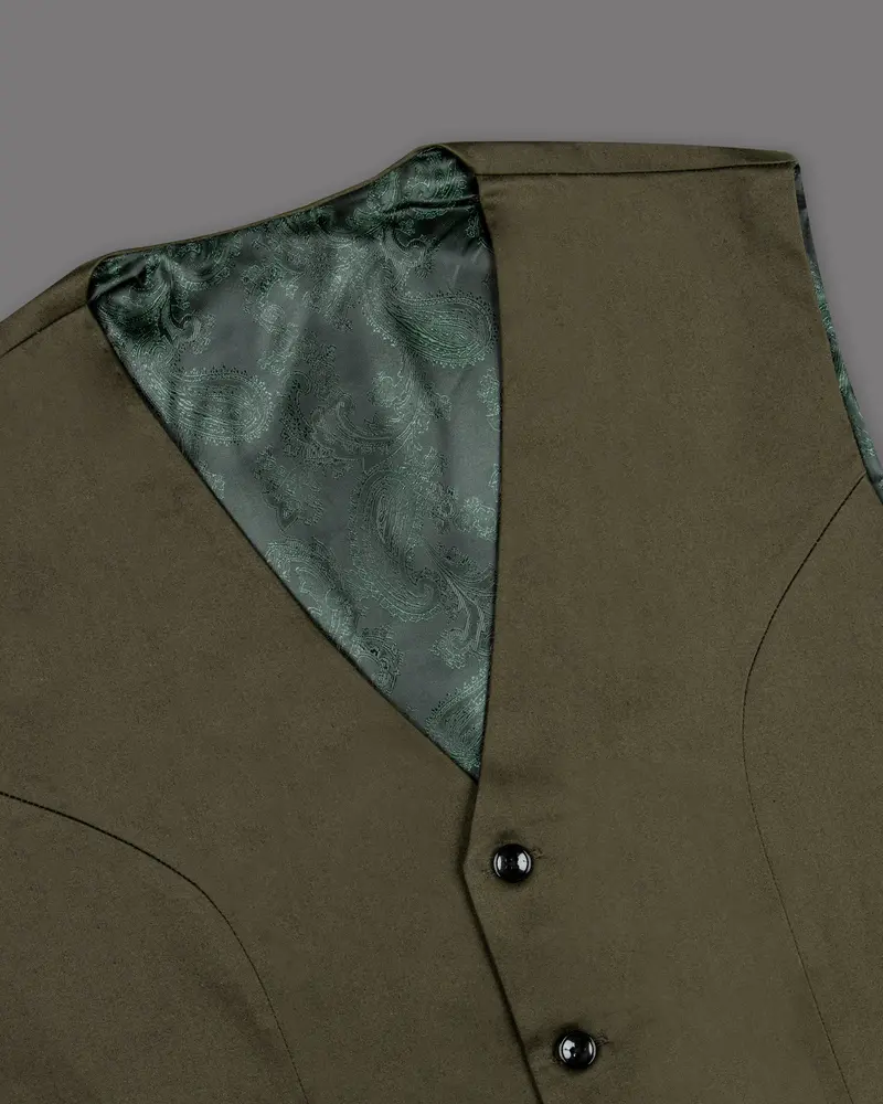 Hemlock Brown Stretchable Premium Cotton Traveler Waistcoat 4