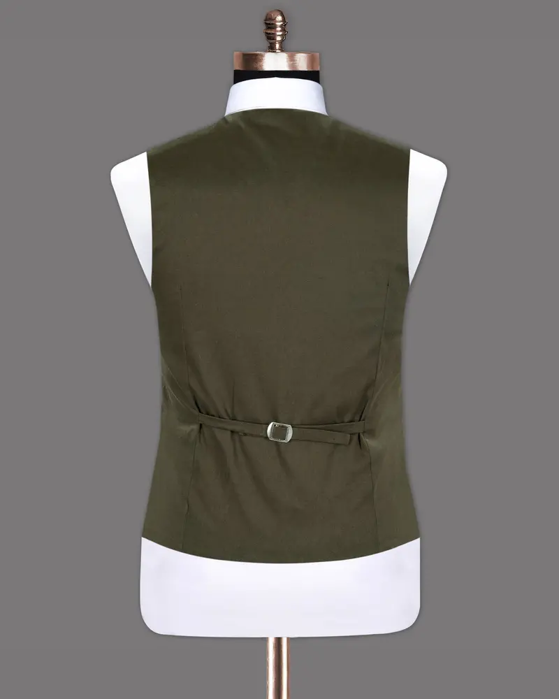 Hemlock Brown Stretchable Premium Cotton Traveler Waistcoat 6