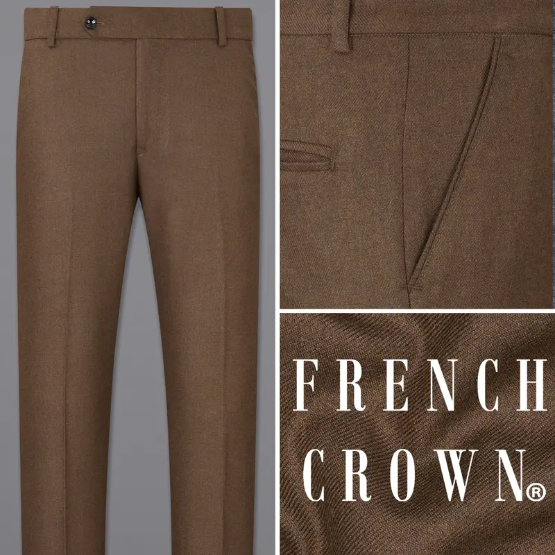 Hemlock Brown Wool Rich Pant 1