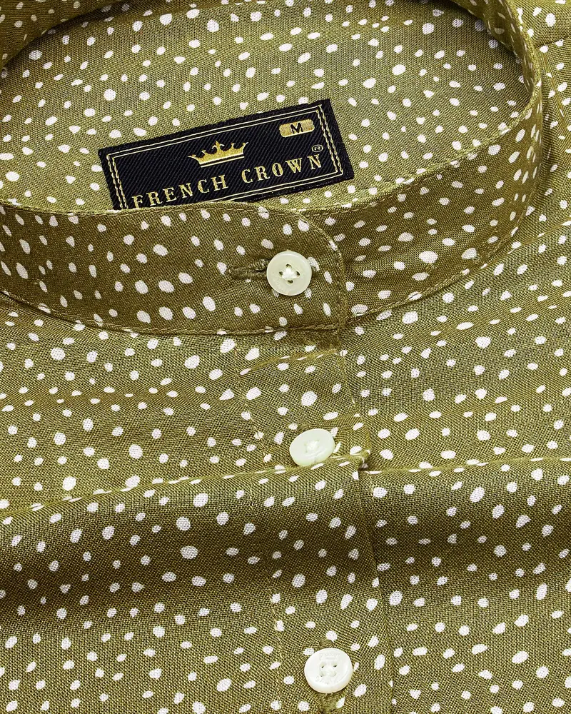 Hemlock Green Printed Premium Tencel Shirt 6