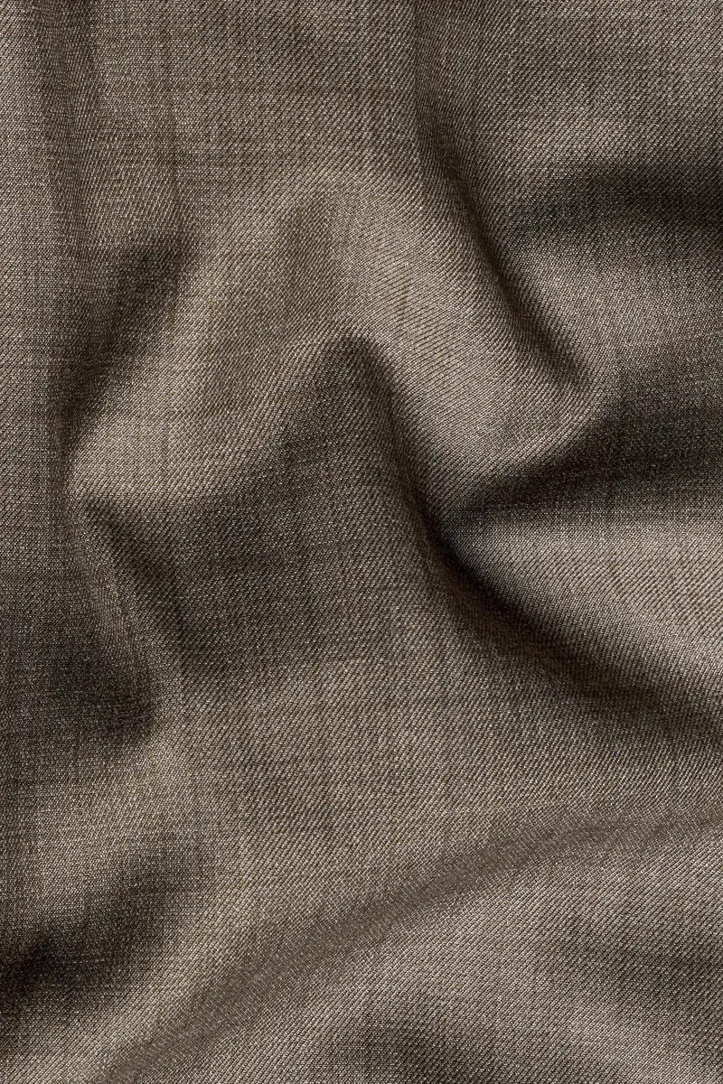 Hemp Brown Checkered Wool Rich Double Breasted Blazer 3