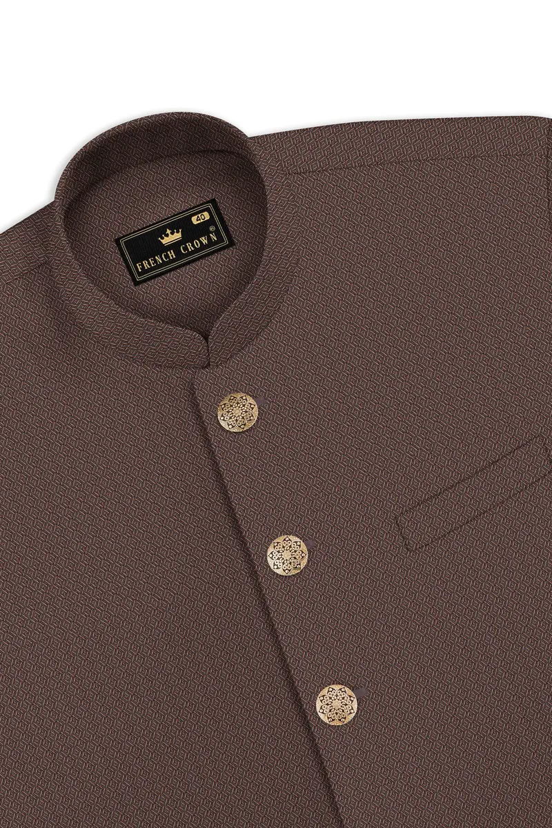 Hemp Brown Wool Rich Nehru Jacket 5