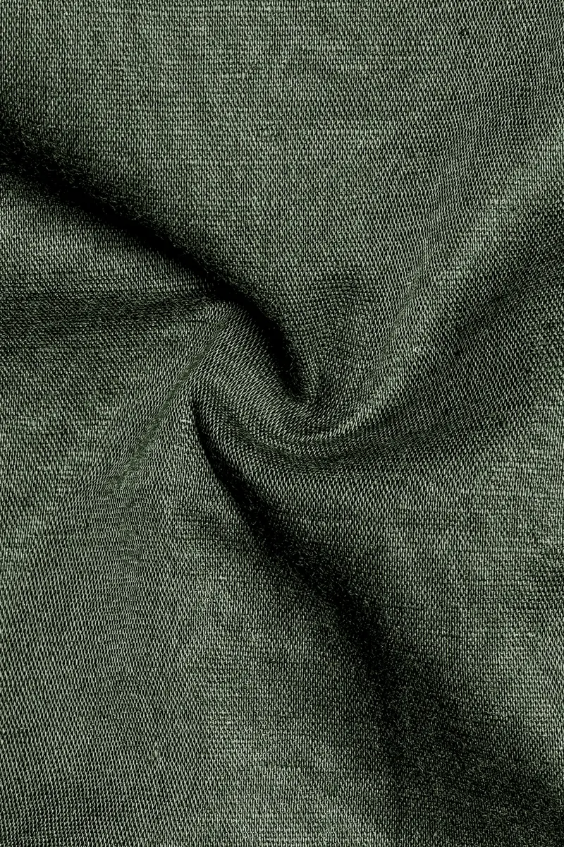 Herbanor-Merlin Green Luxurious Linen Dress Shirt 3