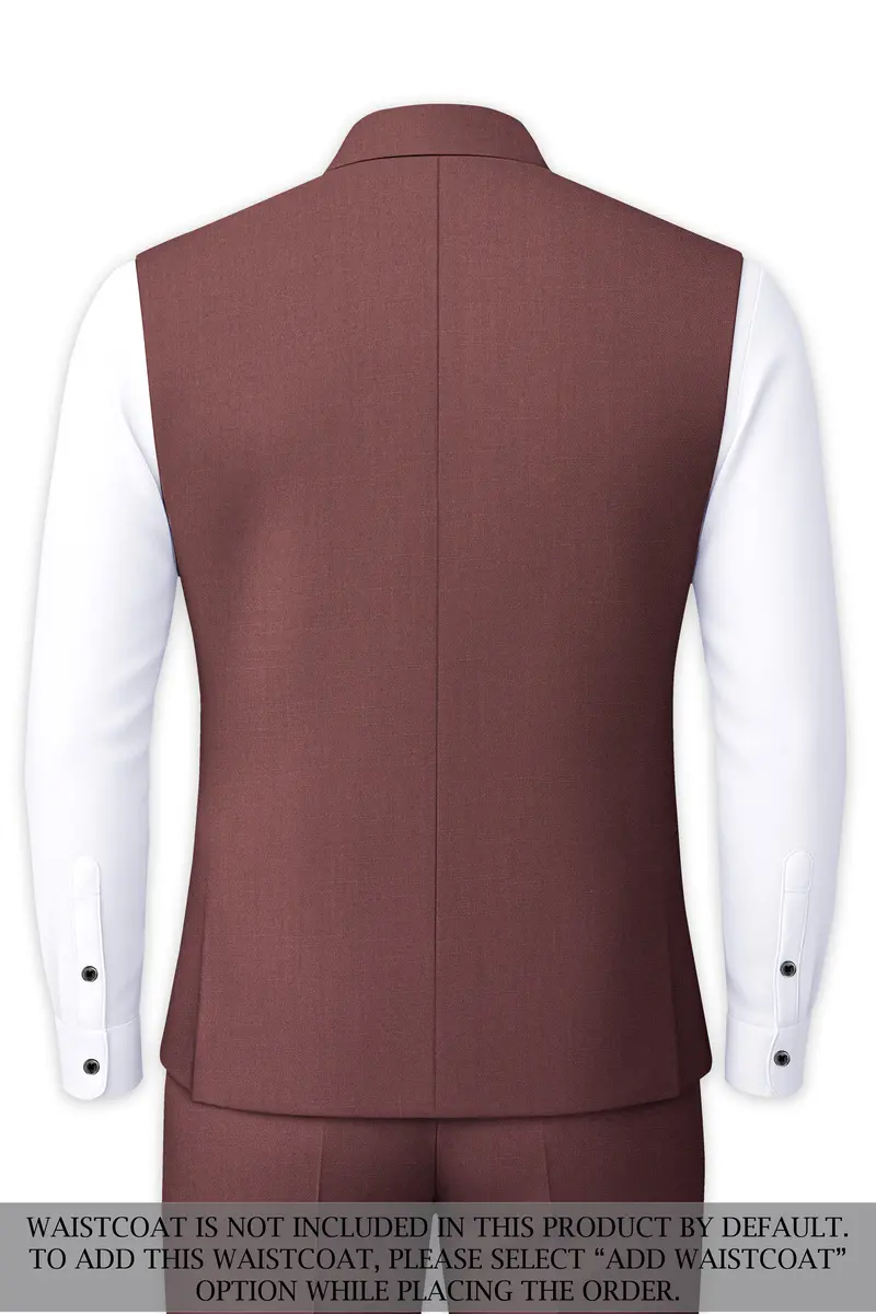 Heritage-Finch Maroon Wool Rich Cross Placket Bandhgala Slight Stretch Suit 16