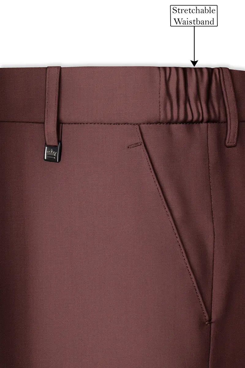 Heritage-Finch Maroon Wool Rich Double Breasted Slight Stretch Suit 15