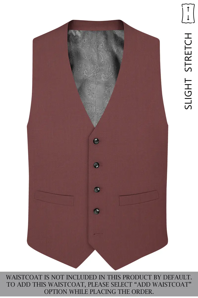 Heritage-Finch Maroon Wool Rich Double Breasted Slight Stretch Suit 16