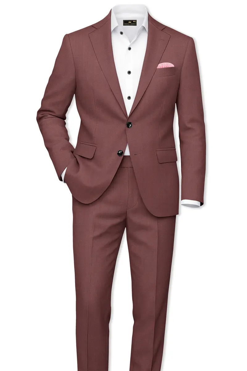 Heritage-Finch Maroon Wool Rich Single Breasted Slight Stretch Blazer 9