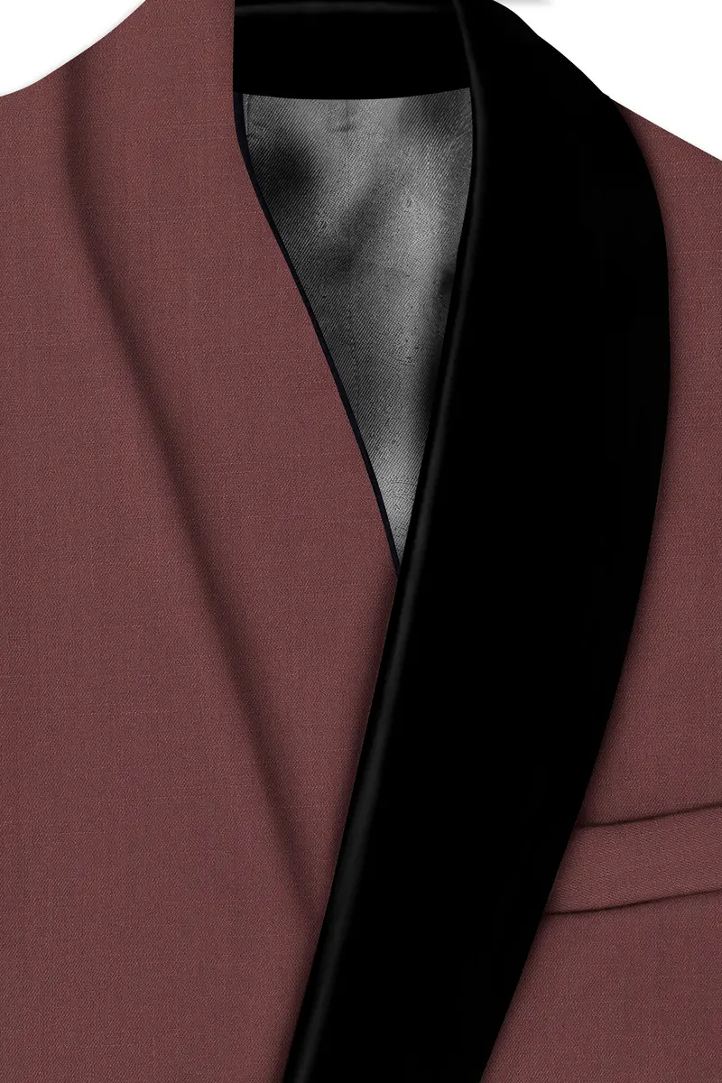 Heritage-Finch Maroon Wool Rich Tuxedo Slight Stretch Suit 5