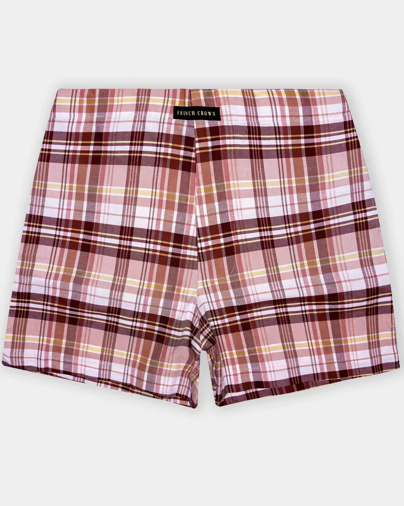 Heritage-Rustic Maroon Plaid Super Soft Oxford Premium Cotton Boxer 1