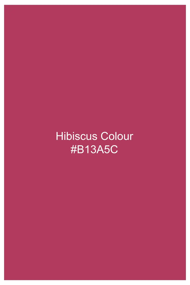 Hibiscus Red Subtle Sheen Super Soft Premium Cotton Shirt 8