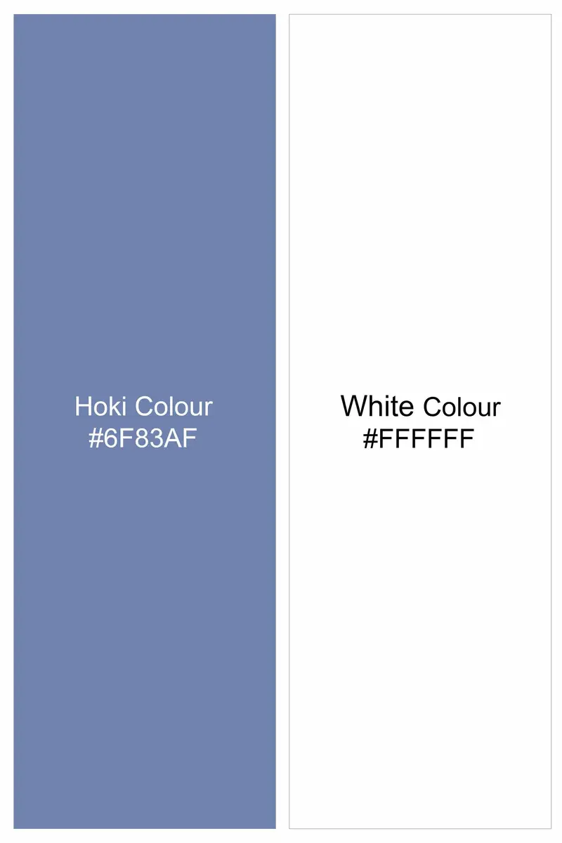 Hoki Blue And White Striped Luxurious Linen Kurta Shirt 6
