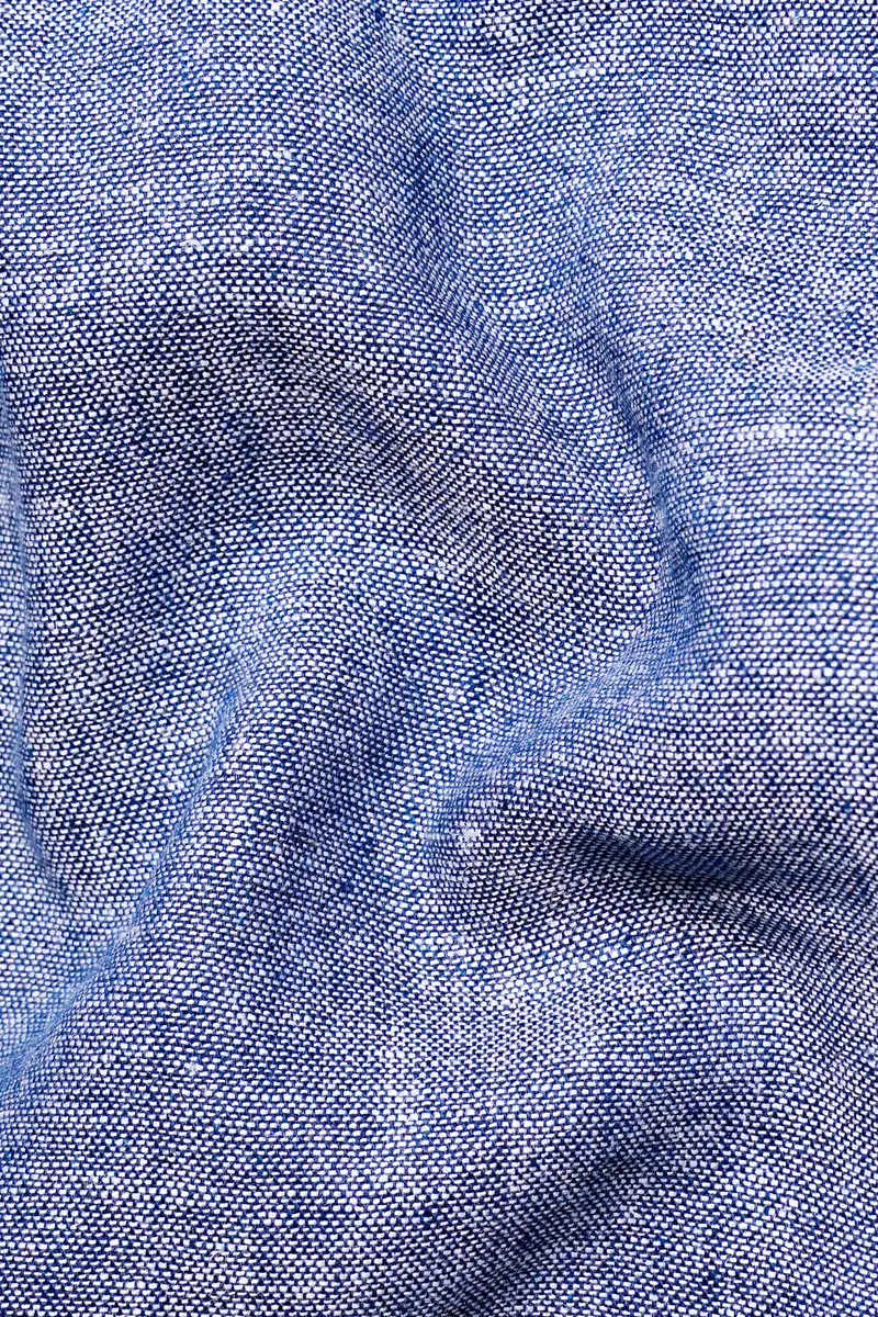Hoki Blue Luxurious Linen Button Down Shirt 2