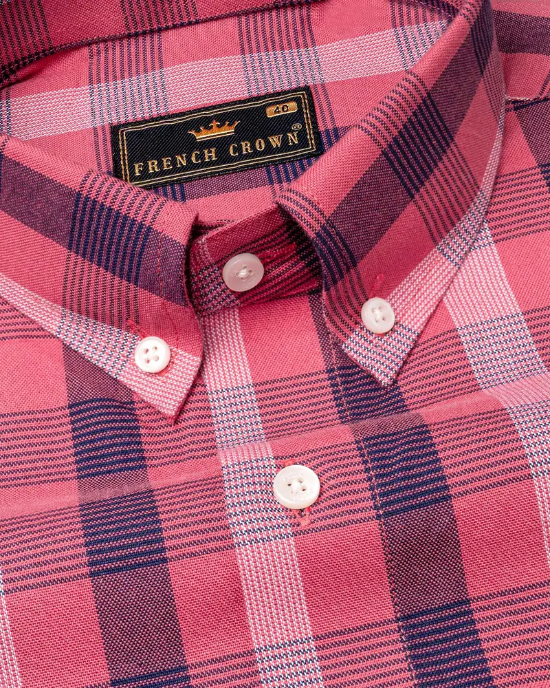 Holy Pink Checkered Royal Oxford Shirt 1