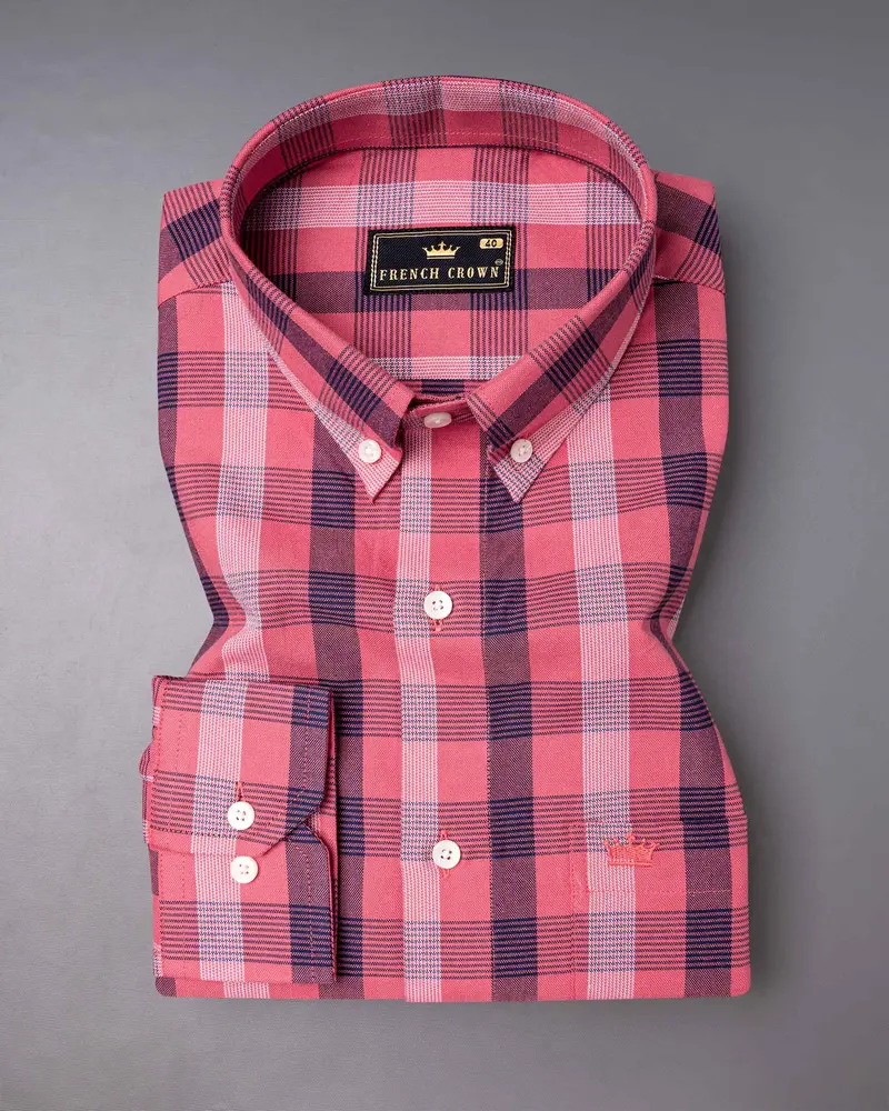 Holy Pink Checkered Royal Oxford Shirt 3