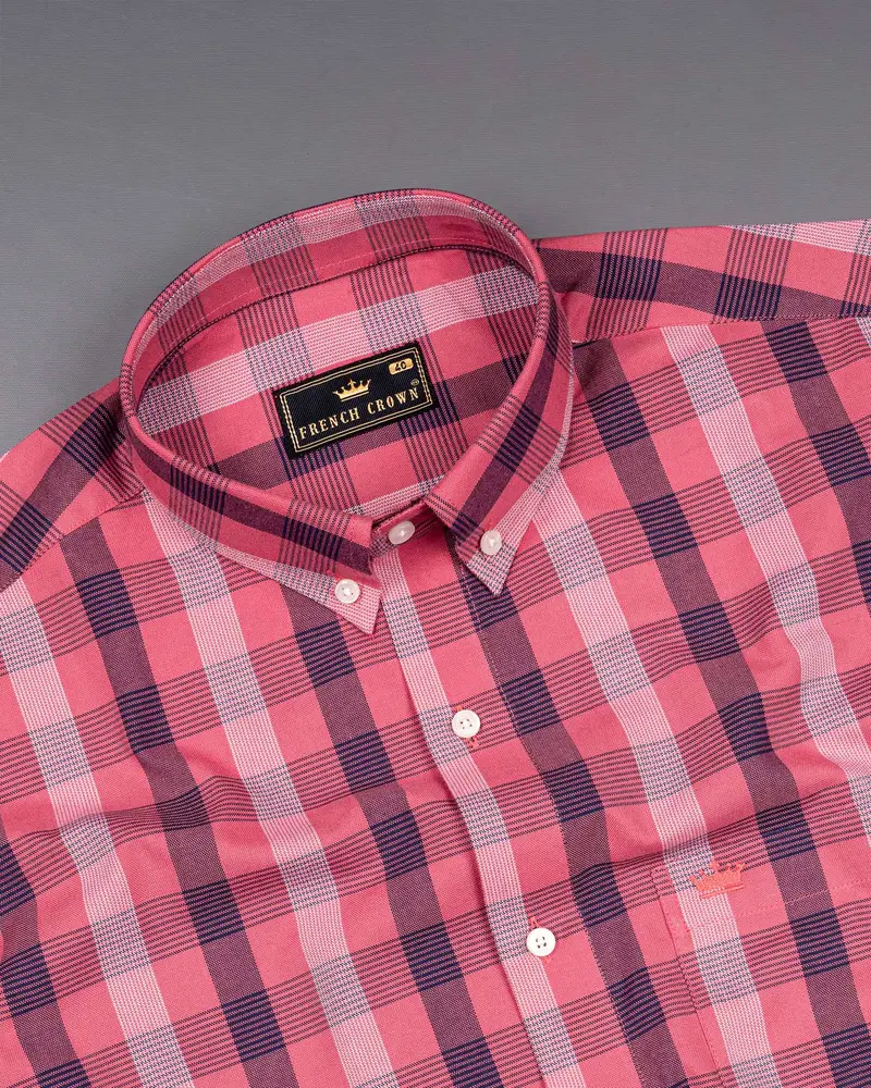 Holy Pink Checkered Royal Oxford Shirt 4