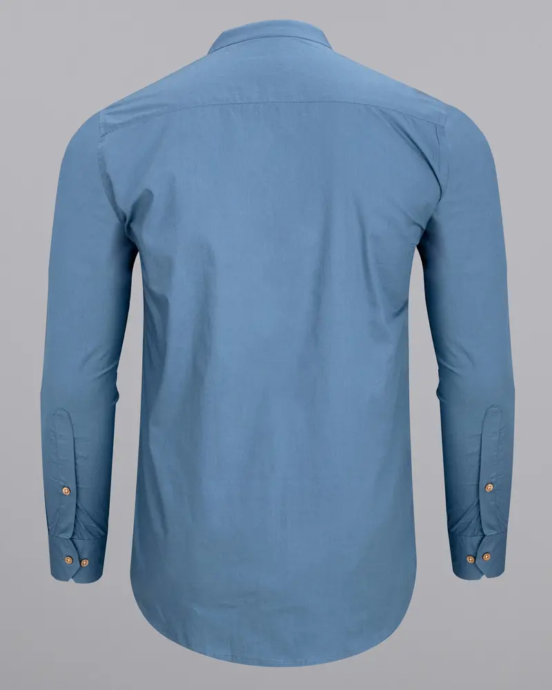Horizon Blue Premium Cotton Kurta Shirt 7