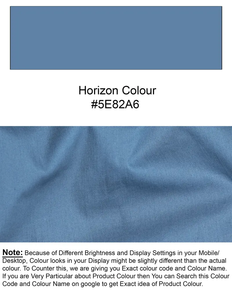 Horizon Blue Premium Cotton Kurta Shirt 8