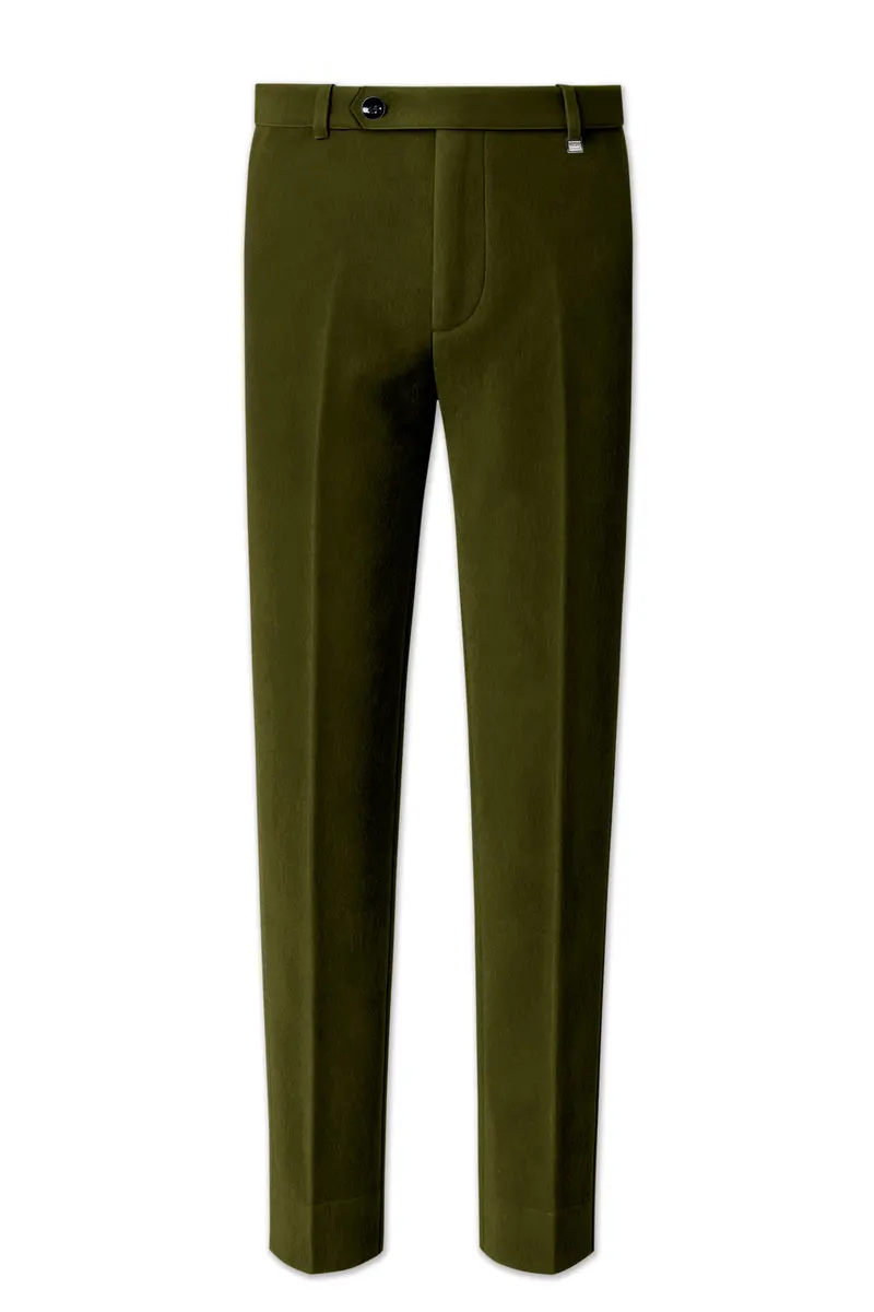 Hunter-Clinker Green Velvet Stretchable Waistband Pant 2