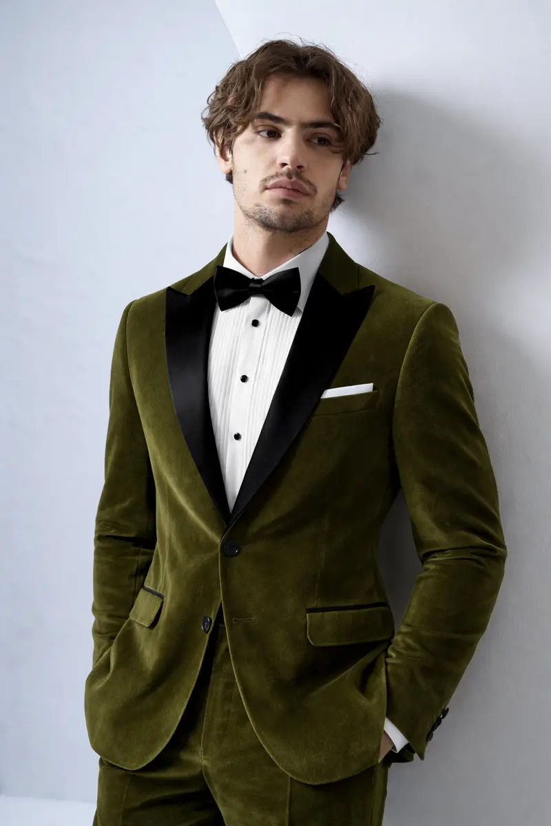 Hunter-Clinker Green Velvet Stretchable Waistband Pant 4
