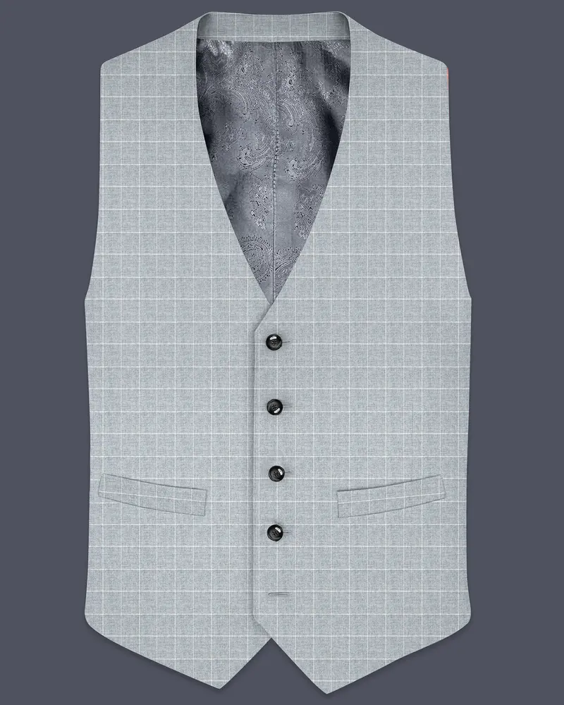 Hurricane Gray Plaid Waistcoat 1