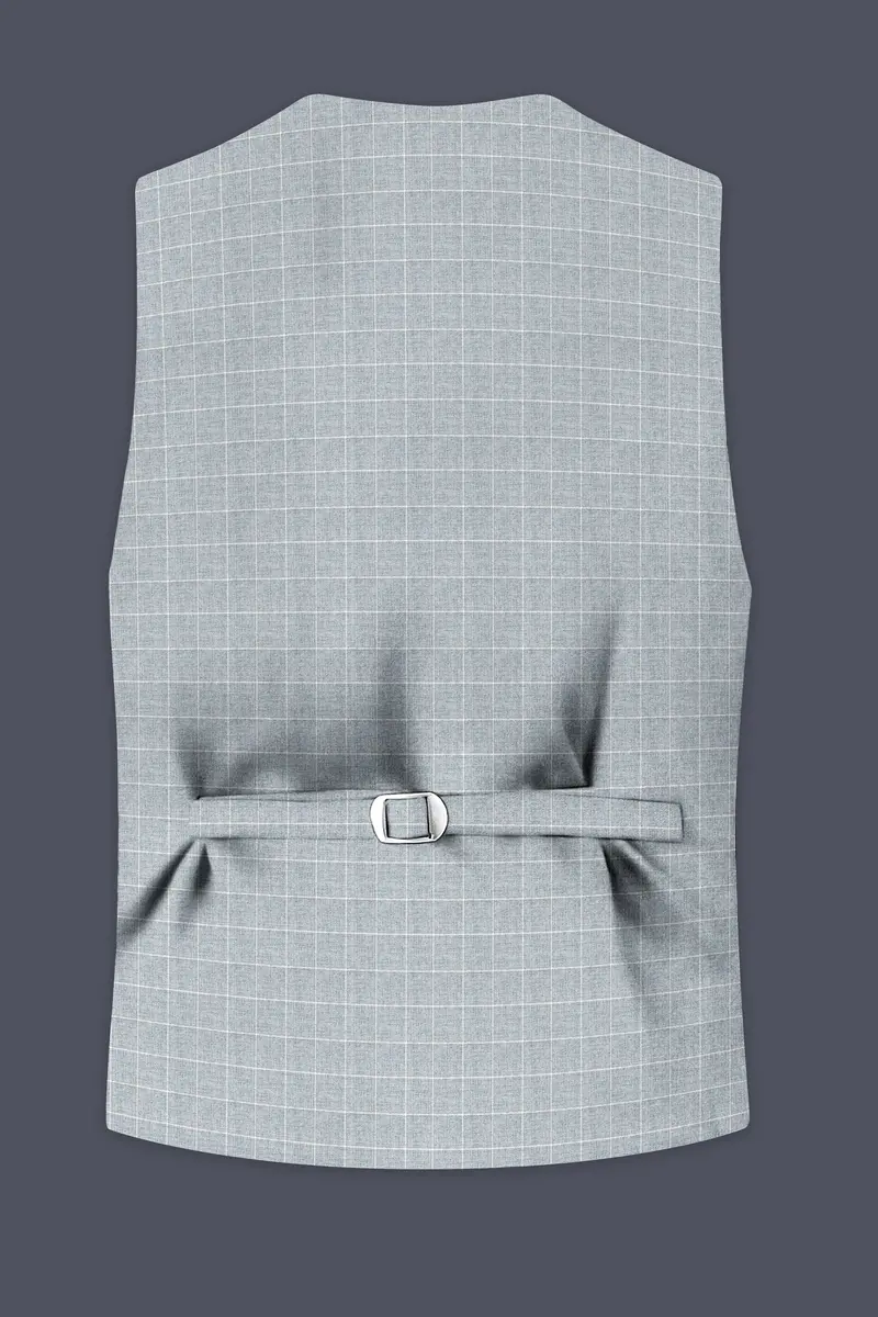 Hurricane Gray Plaid Waistcoat 4
