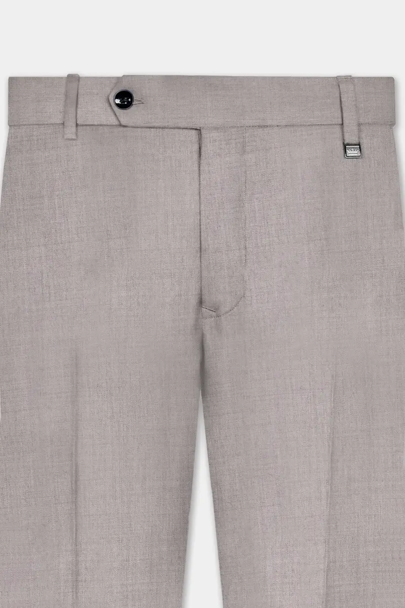 Hurricane Gray Solid Wool Rich Double Breasted Suit 12