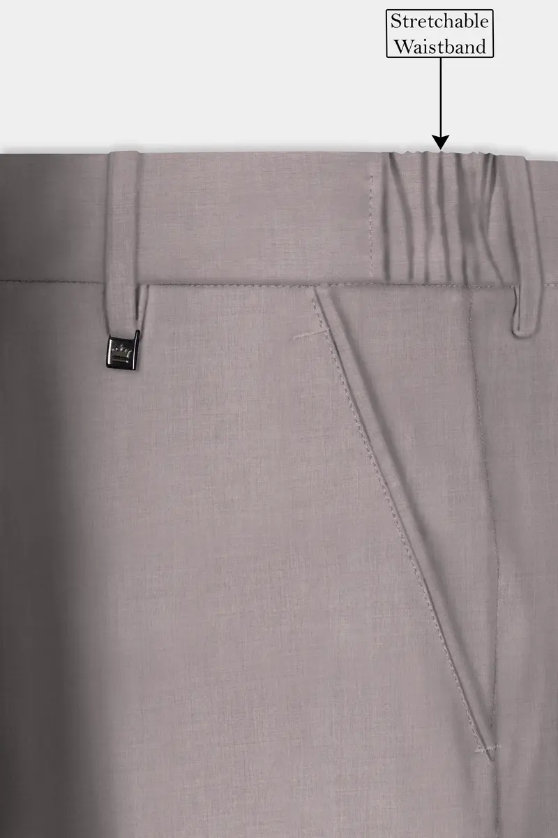 Hurricane Gray Solid Wool Rich Double Breasted Suit 15