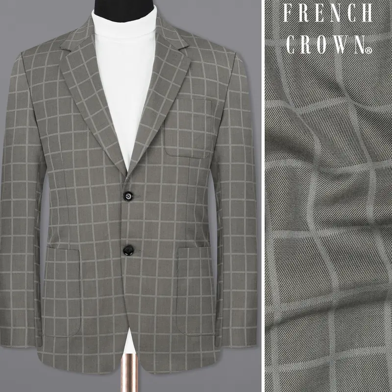 Hurricane Windowpane Single Breasted Sports Blazer 1