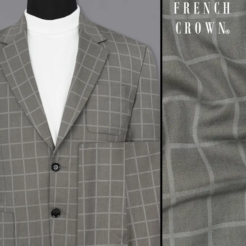 Hurricane Windowpane Single Breasted Sports Suit 1