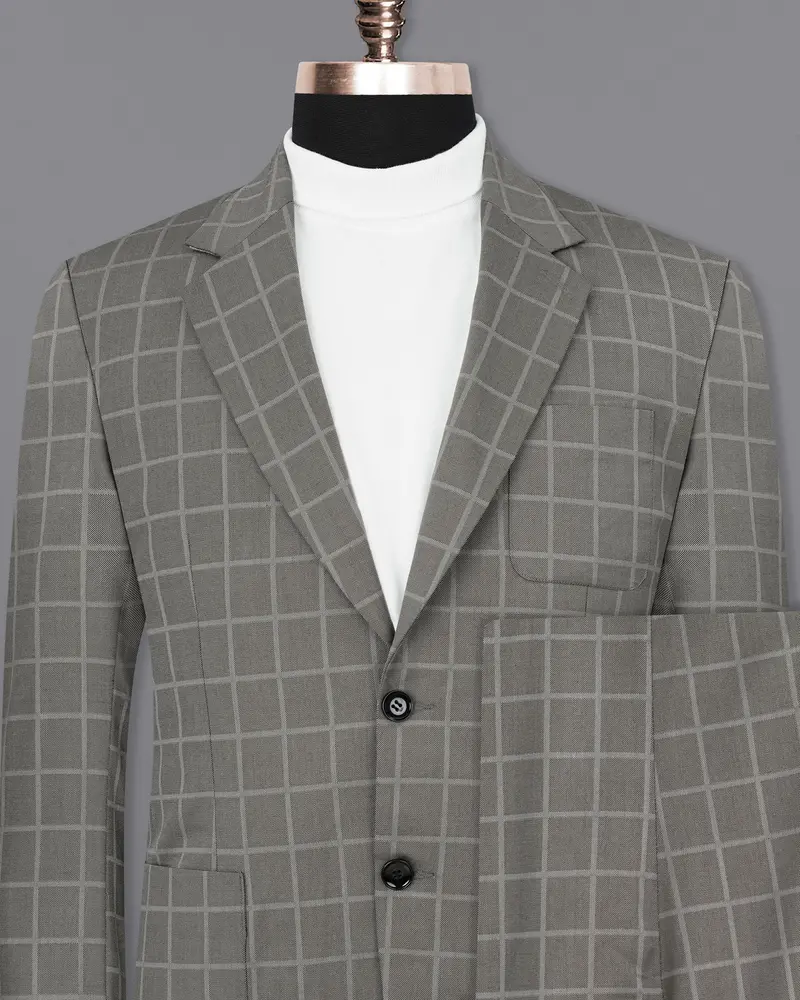 Hurricane Windowpane Single Breasted Sports Suit 2