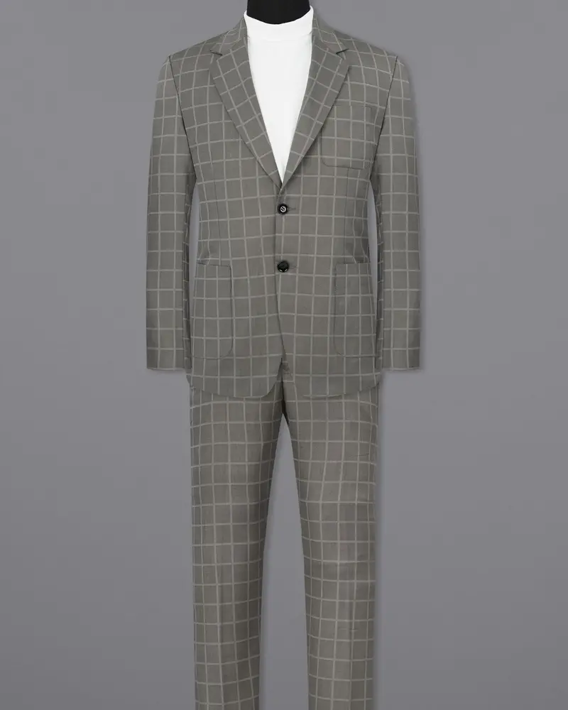 Hurricane Windowpane Single Breasted Sports Suit 4